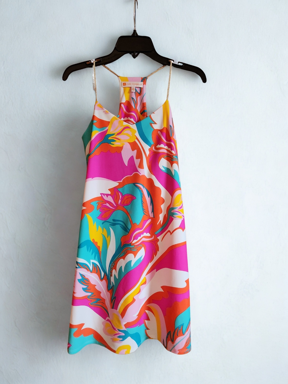 Jude Connally "Bailey" Multicolor Resort Tropical Print Slip Mini Dress